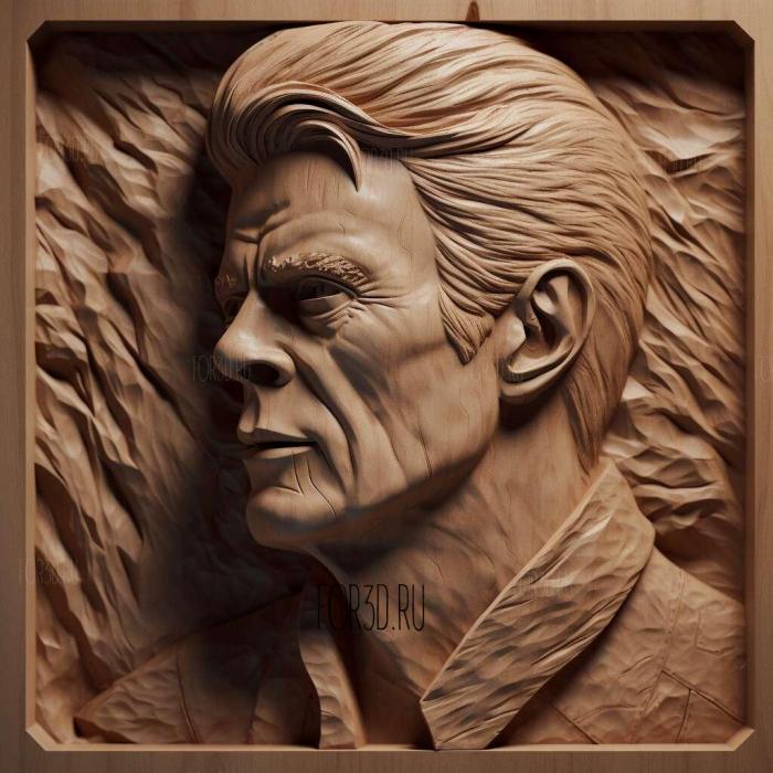 David Bowie 1 stl model for CNC